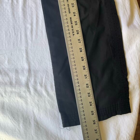 Green Town Women’s Cargo Khaki Pants size XS, Black, 29” Inseam Adjustable Waist - Picture 3 of 10